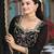 Black color georgette fabric designer ceremonial wear wedding attire