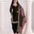 Black color roman silk fabric designer embroidered suit