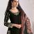 Black color roman silk fabric designer embroidered suit