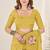 Mustard color gold crush fabric designer embroidered saree
