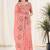 Rust color gold crush fabric designer embroidered saree