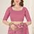 Pink color gold crush fabric designer embroidered saree