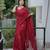 Maroon color twill net fabric sequins work ceremonial saree