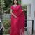 Pink color twill net fabric sequins work ceremonial saree