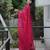 Pink color twill net fabric sequins work ceremonial saree