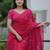Pink color twill net fabric sequins work ceremonial saree