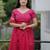 Pink color twill net fabric sequins work ceremonial saree