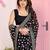 Black color georgette fabric embroidered partywear saree