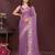 Lavender color star georgette fabric designer embroidery work ethnic partywear saree