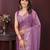 Lavender color star georgette fabric designer embroidery work ethnic partywear saree