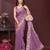Lavender color star georgette fabric designer embroidery work ethnic partywear saree
