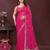 Pink color georgette fabric designer embroidery work ethnic partywear saree