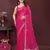 Pink color georgette fabric embroidery work ethnic partywear saree