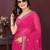 Pink color georgette fabric designer embroidery work ethnic partywear saree