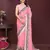 Pink color georgette fabric embroidery work ethnic partywear saree