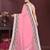 Pink color georgette fabric designer embroidery work ethnic partywear saree