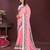 Pink color georgette fabric designer embroidery work ethnic partywear saree