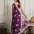 Purple color twill net fabric designer embroidery work ethnic partywear saree