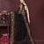 Black color net fabric designer embroidery work ethnic partywear saree