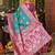 Sea green color blended silk fabric woven jari designer saree