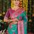 Sea green color blended silk fabric woven jari designer saree