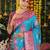 Sky blue color blended silk fabric woven jari designer saree