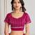 Pink color burberry silk fabric graceful partywear saree