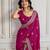 Pink color star georgette fabric graceful partywear saree