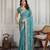 Sea green color star georgette fabric graceful partywear saree