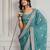 Sea green color star georgette fabric graceful partywear saree