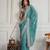 Sea green color star georgette fabric graceful partywear saree