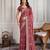Rust color star georgette fabric graceful partywear saree