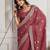 Rust color star georgette fabric graceful partywear saree