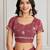 Rust color star georgette fabric graceful partywear saree