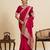 Pink color vichitra silk fabric beautiful partywear saree