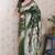 Mahendi color banarasi silk saree woven silver jari designer ceremonial partywear saree
