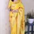 Mustardcolor soft silk fabric woven meenakari ceremonial partywear saree
