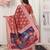 rust color silk blend fabric ceremonial looks partywear saree