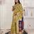 mahendi green color silk blend fabric ceremonial looks partywear saree