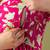 Pink aaysa floral printed pure cotton flared maternity maxi dress