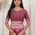 pink color silk blend fabric ceremonial looks partywear saree