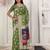 green color silk blend fabric ceremonial looks partywear saree