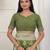 green color silk blend fabric ceremonial looks partywear saree