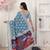 sky blue color silk blend fabric ceremonial looks partywear saree