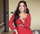 RED FUX BLOOMING EMBROIDERY PARTY WEAR SUIT SET 