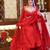 RED FUX BLOOMING EMBROIDERY PARTY WEAR SUIT SET 