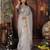 Gray color organza fabric woven designer trendy ethnic saree