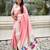 Baby pink color paithani silk woven designer ceremonial partywear saree