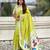 Pista color paithani silk woven designer ceremonial partywear saree