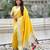 Yellow color paithani silk woven designer ceremonial partywear saree